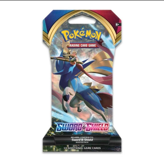 Sword & Shield (Base) Sleeved Cardboard Sleeved Booster PACK {TRADING CARDS}